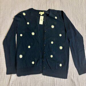 Loft Cotton Daisy Cardigan - NWT - Size S